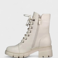 Дамски боти в бежов цвят с ток B4108-2 beige
