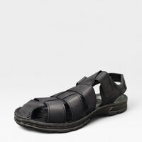 Мъжки кожени сандали в черно K123-1 black