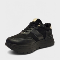 Дамски маратонки Black Luxe – Модерен стил с платформа JL05 Black