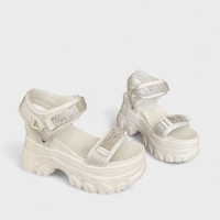 Дамски спортно-елегантни сандали на платформа – YW102 WHITE