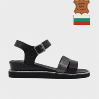 Елегантни черни сандали с платформа 2483-939 nero-krispi