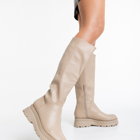Дамски ботуши в бежов цвят модел: 2А-1503 beige