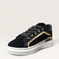 Дeтски кецове за момиче с декоративни златисти елементи 2016 black