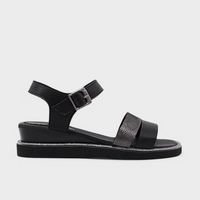 Елегантни черни сандали с платформа 2483-939 nero-krispi