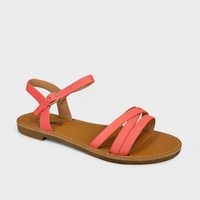 Дамски летни сандали с фини каишки и равна подметка – R16P0893-1 Fuxia