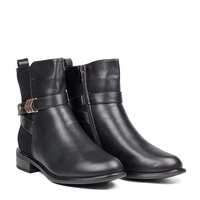 Ежедневни дамски боти от кожа в черен цвят модел: 3505 black