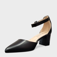 Черни дамски обувки с широк ток 6 см – C5730-1 black