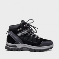 Юношески зимни боти в черно с дебела подметка и страничен цип – B2282-1