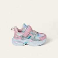 Детски модни маратонки с велкро в лилав цвят модел: T2609 pink