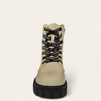 Детски боти в бежов цвят с лачено покритие W585016 beige