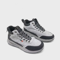 Спортни мъжки боти с връзки и цип в сив цвят M2425-2 Grey