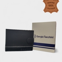 Мъжки портфейл в черен цвят с копче Sergio Tacchini 50116P033