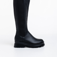 Дамски модни ботуши с ластик в черен цвят модел: 2A-1504 black