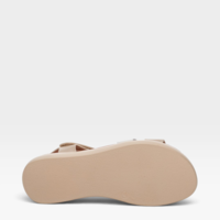 Дамски сандали с велкро закопчаване в бежово и сребристо 508199 beige