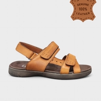 Мъжки кожени сандали в кафяво S526-2 brown