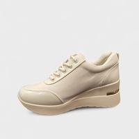 Елегантни дамски маратонки на платформа в бежов цвят А4355-2 beige