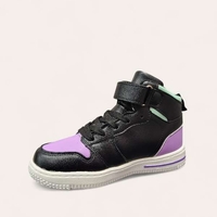 Детски високи кецове за момиче в черно и лилаво 4001-6 purpple