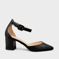 Черни дамски обувки с широк ток 6 см – C5730-1 black