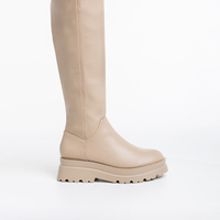 Дамски ботуши в бежов цвят модел: 2А-1503 beige