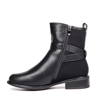 Ежедневни дамски боти от кожа в черен цвят модел: 3505 black