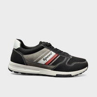 Мъжки спортни маратонки Speed в черно и сиво – 933 black