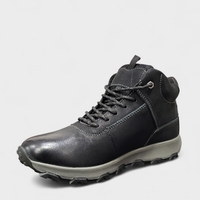 Мъжки боти от естествена кожа K373-1 Black