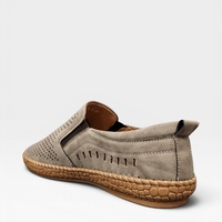 Мъжки мокасини  с перфорация в кафяво-бежово S573-3 Khaki