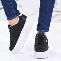 Дамски модни кецове с висока подметка D5741-1 black