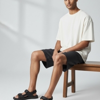 Мъжки кожени сандали в черно S526-1 black