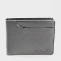 Мъжки портфейл от естествена кожа в черно марка Pierre Cardin