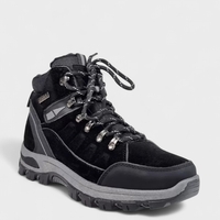 Юношески зимни боти в черно с дебела подметка и страничен цип – B2282-1