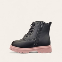 Детски боти с мече за момичета ZG409-1 black/pink