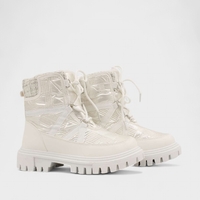 Дамски бели апрески с връзки K25-2 white