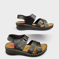 Дамски анатомични сандали в черно – Модел 712004 Black