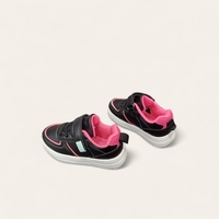 Детски кецове за момиче с равна подметка в черно и розово модел: 4035-1 black/rose