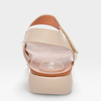 Дамски сандали с велкро закопчаване в бежово и сребристо 508199 beige