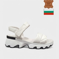 Модерни бели сандали от естествена кожа 226206-1548 white