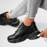 Дамски маратонки с чънки подметка в черен цвят H172 all black