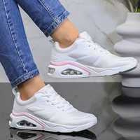 Дамски маратонки с въздушна камера в бяло и розово D9167-2 white