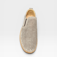 Мъжки мокасини  с перфорация в кафяво-бежово S573-3 Khaki