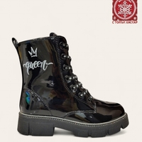 Детски боти в черен цвят с лачено покритие W585016 black