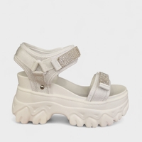 Дамски спортно-елегантни сандали на платформа – YW102 WHITE