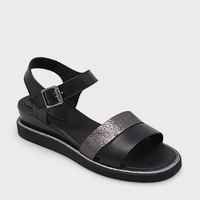 Елегантни черни сандали с платформа 2483-939 nero-krispi