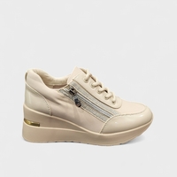 Елегантни дамски маратонки на платформа в бежов цвят А4355-2 beige