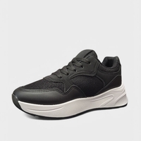 Дамски маратонки с в черен цвят с бяла подметка W014233 black