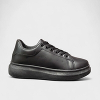 Стилни черни дамски кецове с повдигната подметка W081004 All Black