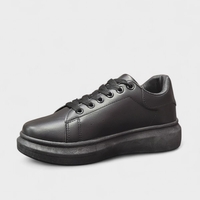 Стилни черни дамски кецове с повдигната подметка W081004 All Black