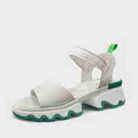 Модерни бели сандали с зелени акценти 226206-1531 white-green