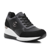 Модни дамски маратонки на платформа от кожа модел:А6802-1 black