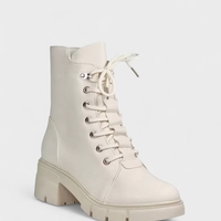 Дамски боти в бежов цвят с ток B4108-2 beige